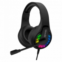 Гарнітура ігрова Bloody G230p з LED підсвічуванням, чорний колір, USB + 3.5 jack