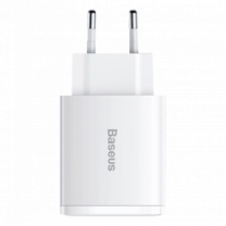 Адаптер Baseus Compact Quick Charger 2U+C 30W EU White (CCXJ-E02)