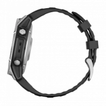 Спортивний годинник Garmin Fenix E 47mm AMOLED Stainless Steel with Black Silicone Band (010-03025-02/00) UA