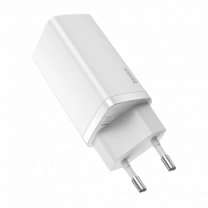Адаптер Baseus GaN Lite Quick Charger C+U 65W EU White (CCGAN2L-B02)