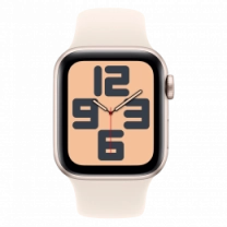 Apple Watch SE2 2024 44mm Starlight Aluminium Case with Starlight Sport Band M/L (MXEV3)