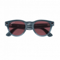 Смарт-окуляри Ray-Ban Meta Headliner Shiny Jeans/Dusty Red with blue-violet light filter (RW4009 66985Q 50-23)