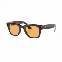 Смарт-окуляри Ray-Ban Meta Wayfarer Shiny Rebel Black/Amber size XXL (RW4008 675385 53-22)