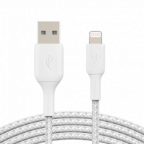 Кабель Belkin USB-A - Lightning, BRAIDED, 2m, white (CAA002bt2MWH)