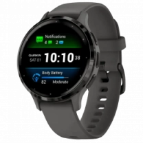 Смарт-часы Garmin Venu 3S Slate S. Steel Bezel w. Pebble Gray Case and S. Band (010-02785-00) UA