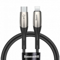 Кабель Baseus Horizontal PD Type-C to iP 18W 1m Black (CATLSP-01)