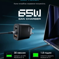 Адаптер ArmorStandart Resolute Power ARP-621 65W GaN Black (ARM70023)