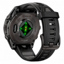 Спортивний годинник Garmin Fenix 8 43mm AMOLED Sapphire Carbon Gray DLC Tit. w. Black/Pebble Gray S. Band (010-02903-20/21) UA