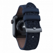 Ремінець Njord Salmon Leather Strap Petrol for Apple Watch 45mm/44mm (SL14121)