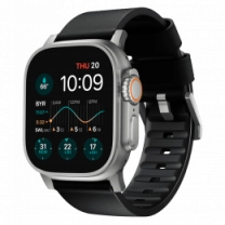 Ремінець Nomad Active Band Pro Silver Hardware Black 46mm/49mm (NM1A41SNW0)
