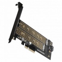 Aдаптер AXAGON PCEM2-D PCIe NVMe+SATA M.2 adapter