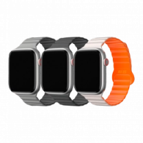 Ремінець Blueo Magnetic Silicone Watch Band 42/44/45/49 mm White/Orange (BL005WOR)