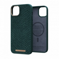 Чохол Njord Salmon Leather MagSafe Case Green for iPhone 14 (NA41SL02)