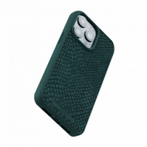 Чехол Njord Salmon Leather MagSafe Case Dark Green для iPhone 15 Pro (NA53SL02)