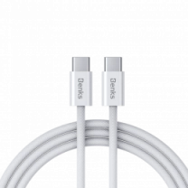 Кабель Benks D47 Type-C/Type-C White 1m (60W)