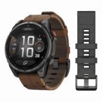 Смарт-годинник Garmin Fenix 8 Pro (51 mm) AMOLED Sapphire, титан Carbon Gray DLC із шкіряним ремінцем (010-03199-40)