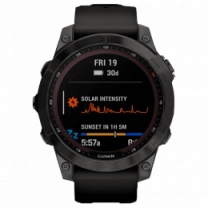 Смарт-часы Garmin Fenix ​​7 Sapphire Solar Black DLC Titanium with Black Band (010-02540-34/35/47)
