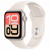 Apple Watch SE 3 GPS 40mm Starlight Aluminium Case with Starlight Sport Band - S/M (MEH34)
