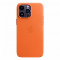 Чохол шкіряний iPhone 14 Pro Max Leather Case with MagSafe Orange (MPPR3)