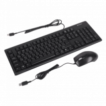 Комплект A4Tech клавіатура+мишка KR-85+OP-720, USB, Чорна