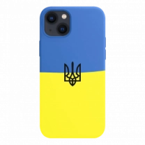 Чехол Silicon Case Ukraine with Trident iPhone 14