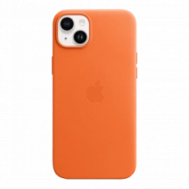 Чехол кожаный iPhone 14 Plus Leather Case with MagSafe Orange (MPPF3)