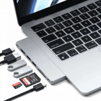 Хаб Satechi Aluminum USB-C Pro Hub Slim Adapter Silver (ST-HUCPHSS)