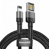 Кабель Baseus Cafule Cable (SpEd) 2.4A 1m Gray/Black (CALKLF-GG1)