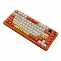 Беспроводная механическая клавиатура Ajazz  AK820 MAX Avocado Switch Orange-White Theme-RGB--With Screen (AK820MAX-AS-OW)
