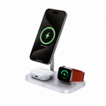Зарядна станція Benks W16 3 in 1 wireless charger stand White 23W (C.D.SP.00.WE.0043)