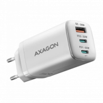 Сетевое зарядное устройство AXAGON ACU-DPQ65W, 3x порт (USB + dual USB-C), PD3.0/QC4+/PPS/Apple, 65W