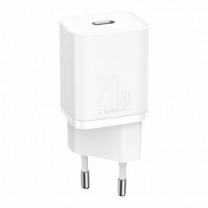 Адаптер Baseus Super Si Quick Charger Type-C 20W with Type-C to Lightning Cable White (TZCCSUP-B02)
