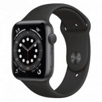 Apple Watch Series 6 44mm Space Gray Aluminum Case with Black Sport Band (M00H3) Б/У