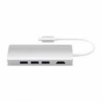Satechi Type-C Multi-Port Adapter 4K with Ethernet V2 Silver (ST-TCMA2S)