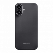 Чехол Pitaka Ultra-Slim Classic Twill 600D Black/Grey for iPhone 16 Plus (KI1601MA)