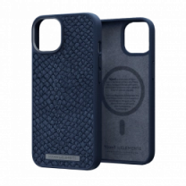 Чохол Njord Salmon Leather MagSafe Case Blue for iPhone 14 Plus (NA42SL01)