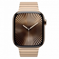 Apple Watch Series 10 GPS + Cellular 46mm Gold Titanium Case with Natural Link Bracelet (MX183)