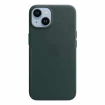 Чехол кожаный iPhone 14 Leather Case with MagSafe Forest Green (MPP53)