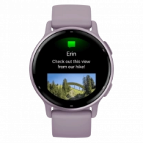 Garmin vivoactive 5 Metallic Orchid Aluminum Bezel with Orchid Case and Silicone (010-02862-13)