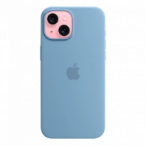 Чехол силиконовый iPhone 15 Plus Silicone Case with MagSafe Winter Blue (MT193)