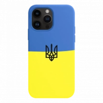 Чехол Silicon Case Ukraine with Trident iPhone 14 Pro Max