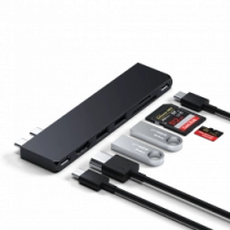 Хаб Satechi Aluminum USB-C Pro Hub Slim Adapter Midnight (ST-HUCPHSD)