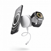 Дорожній зарядний пристрій Zens 2-in-1 MagSafe + Watch Travel Charger White (ZEDC24W/00)