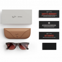 Смарт-окуляри Ray-Ban Meta Wayfarer Shiny Warm Stone/Transitions Watermelon Red (RW4008 6705P553)