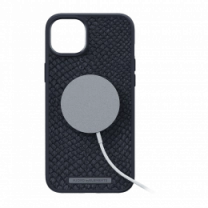 Чехол Njord Salmon Leather MagSafe Case Black для iPhone 14 Plus (NA42SL00)