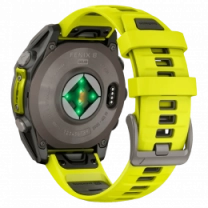 Спортивний годинник Garmin Fenix 8 47mm Solar Sapphire Titanium w. Amp Yellow/Graphite Silicone Band (010-02906-20/21) UA