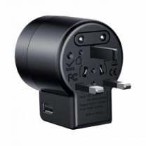 Адаптер Baseus Rotation Type Universal Charger Black (ACCHZ-01)