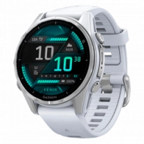 Спортивний годинник Garmin Fenix 8 43mm AMOLED Silver with Whitestone Silicone Band (010-02903-00)