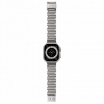 Ремінець AULUMU Full-Titanium Watch Band for Apple Watch Titanium Color  ti+black (UA-C01-TI)