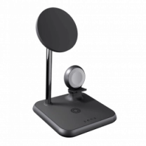 Зарядний пристрій Zens 4-in-1 Magnetic + Watch Aluminium Wireless Charger Black (ZEDC20B/00)